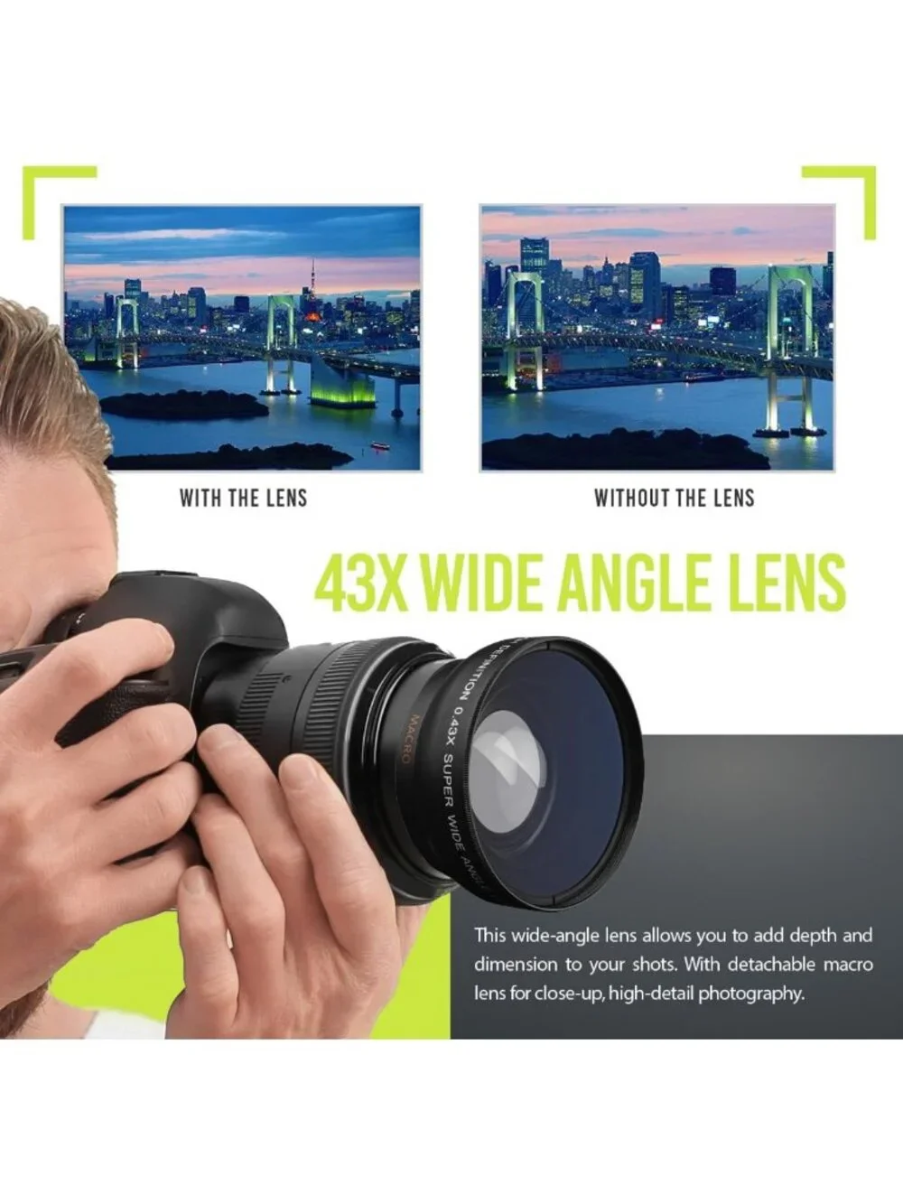 Ultra Deluxe 7pc Lens Kit with Filters, Wide Angle & Telephoto for DSLR Cameras